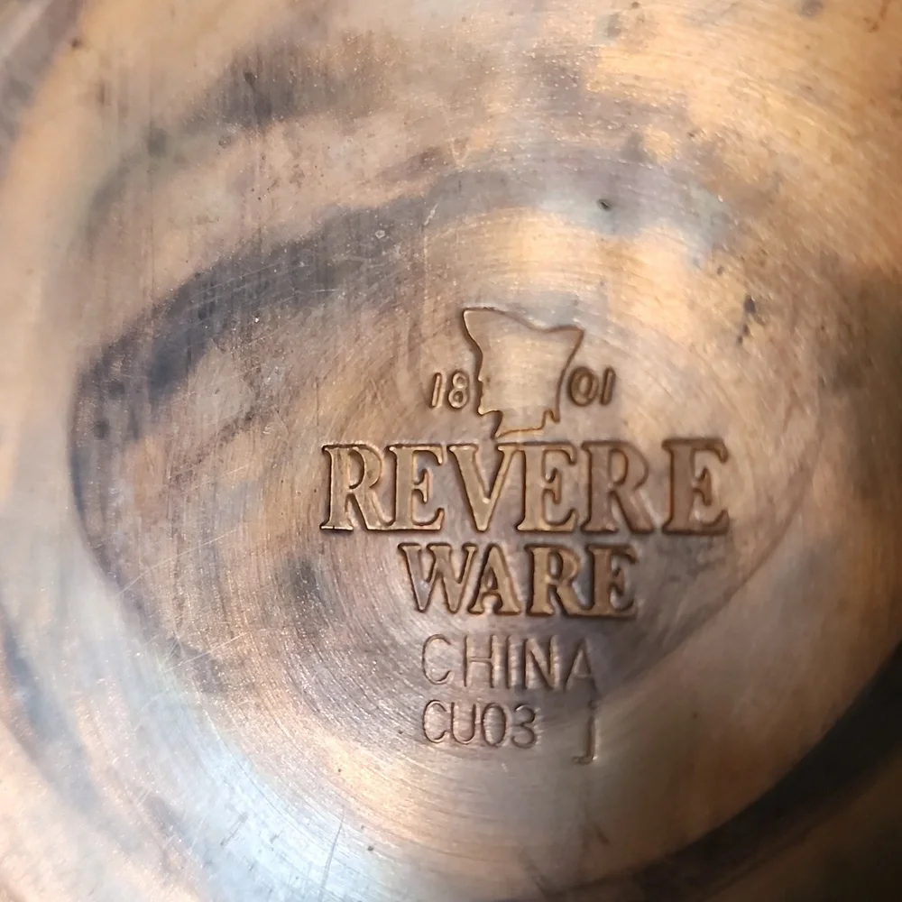Revere Ware 1801 Stainless Steel Round Dome Copper Bottom Whistling Tea Kettle